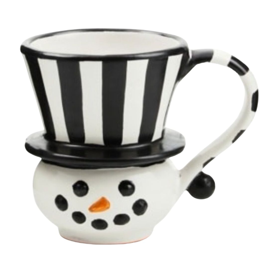 MACKENZIE CHILDS Snowman Ceramic Mug Limited Editon