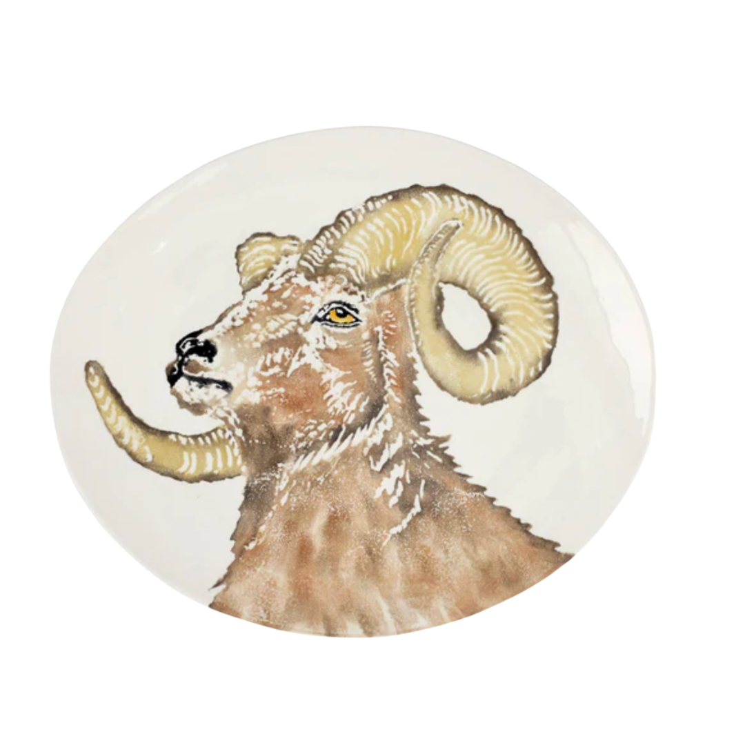 VIETRI Cacciatore Ram Oval Platter Default Title