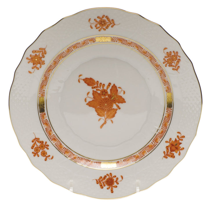 HEREND Chinese Bouquet Rust Salad Plate