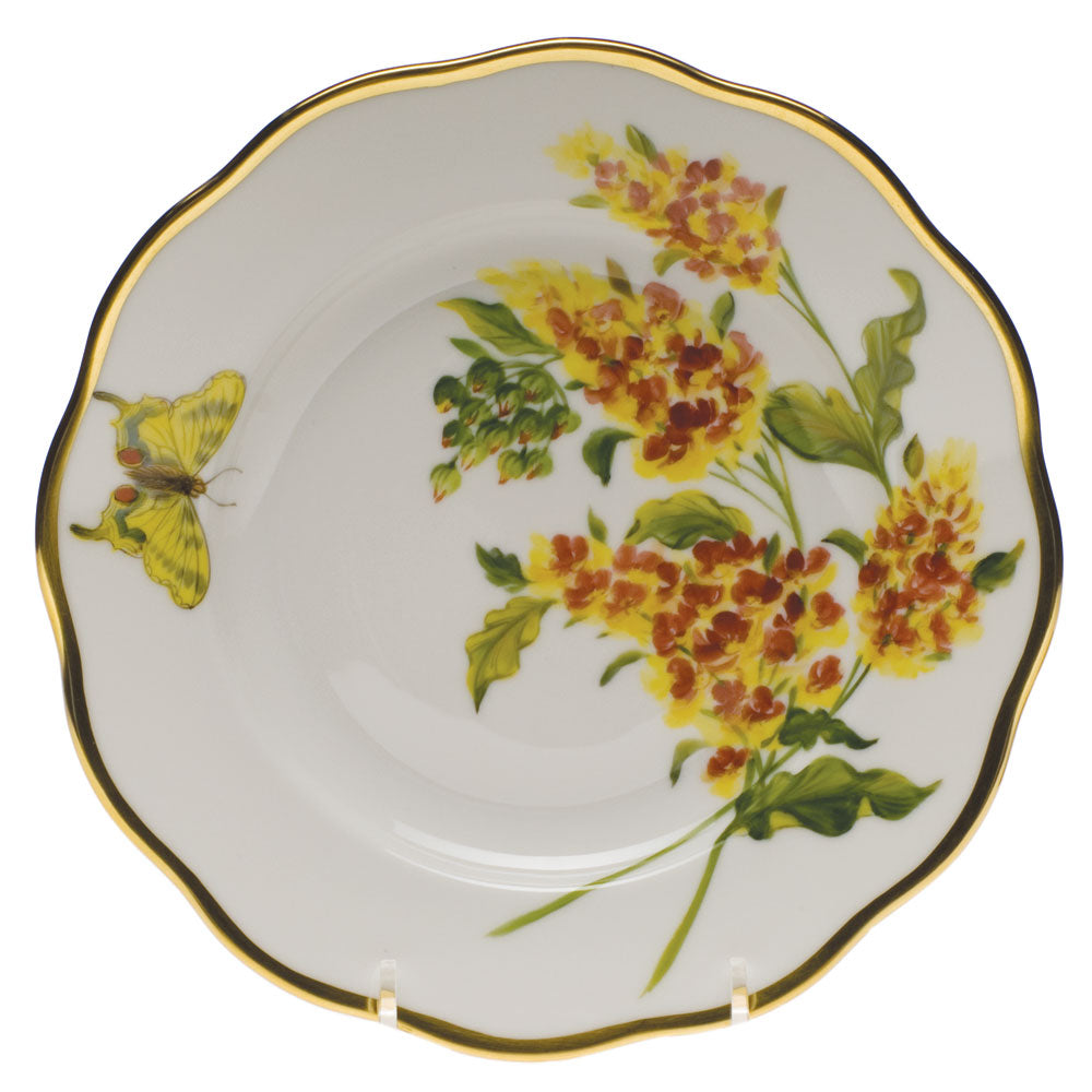 HEREND Texas Blue Bonnet American Wildflower Salad Plate