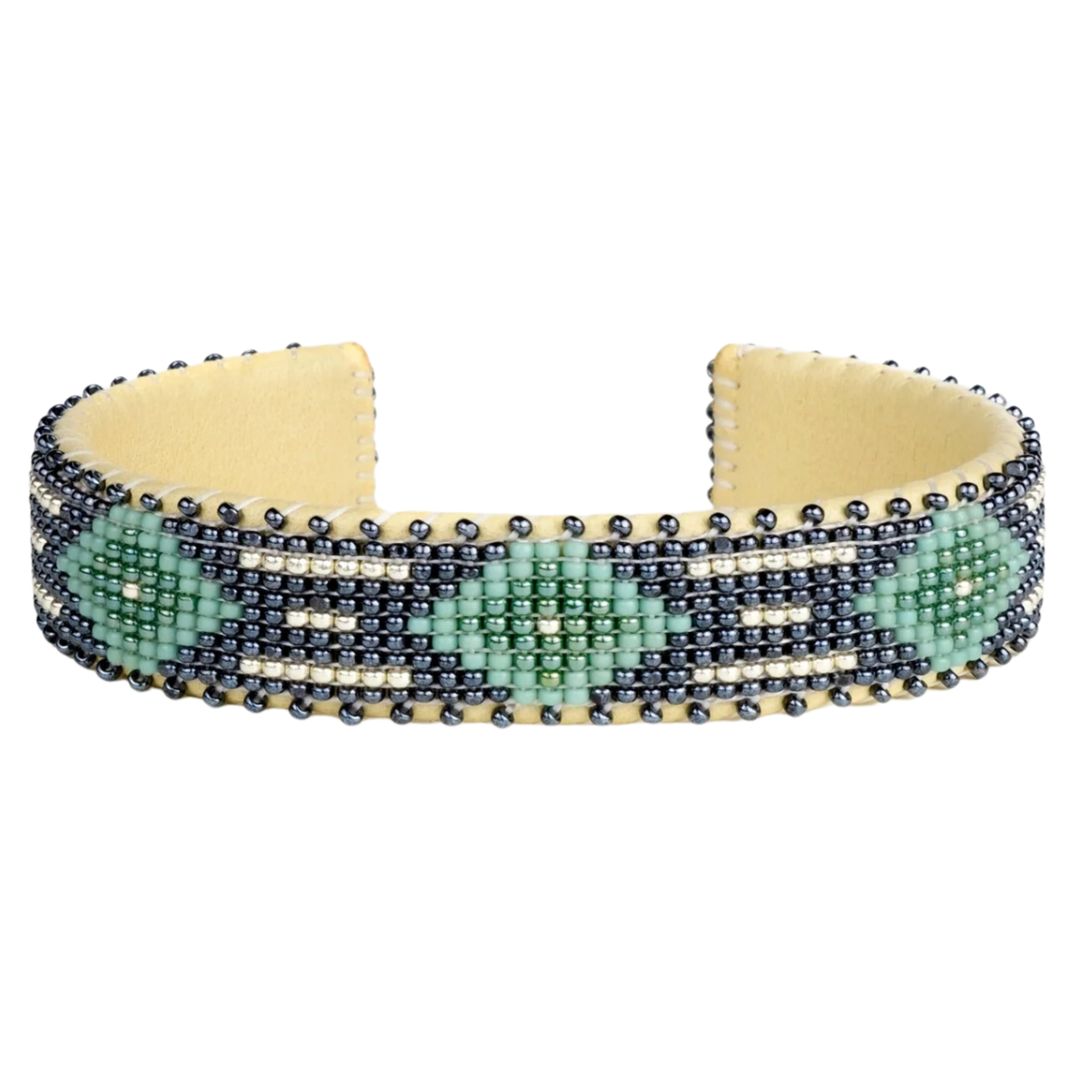 ETKIE Kelly Green Small Glass Bead Bracelet