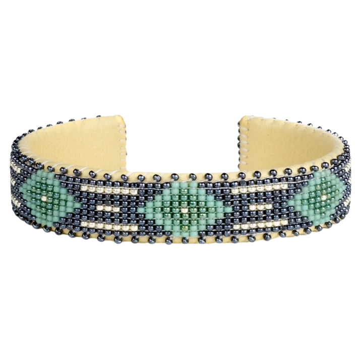 ETKIE Kelly Green Small Glass Bead Bracelet
