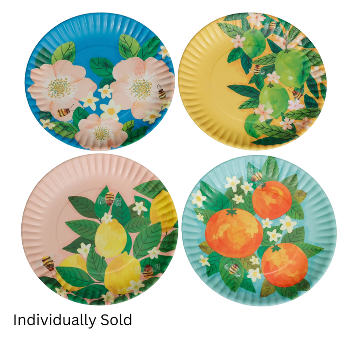 180 DEGREES Individually Sold Citrus Bee Melamine Plates Default Title
