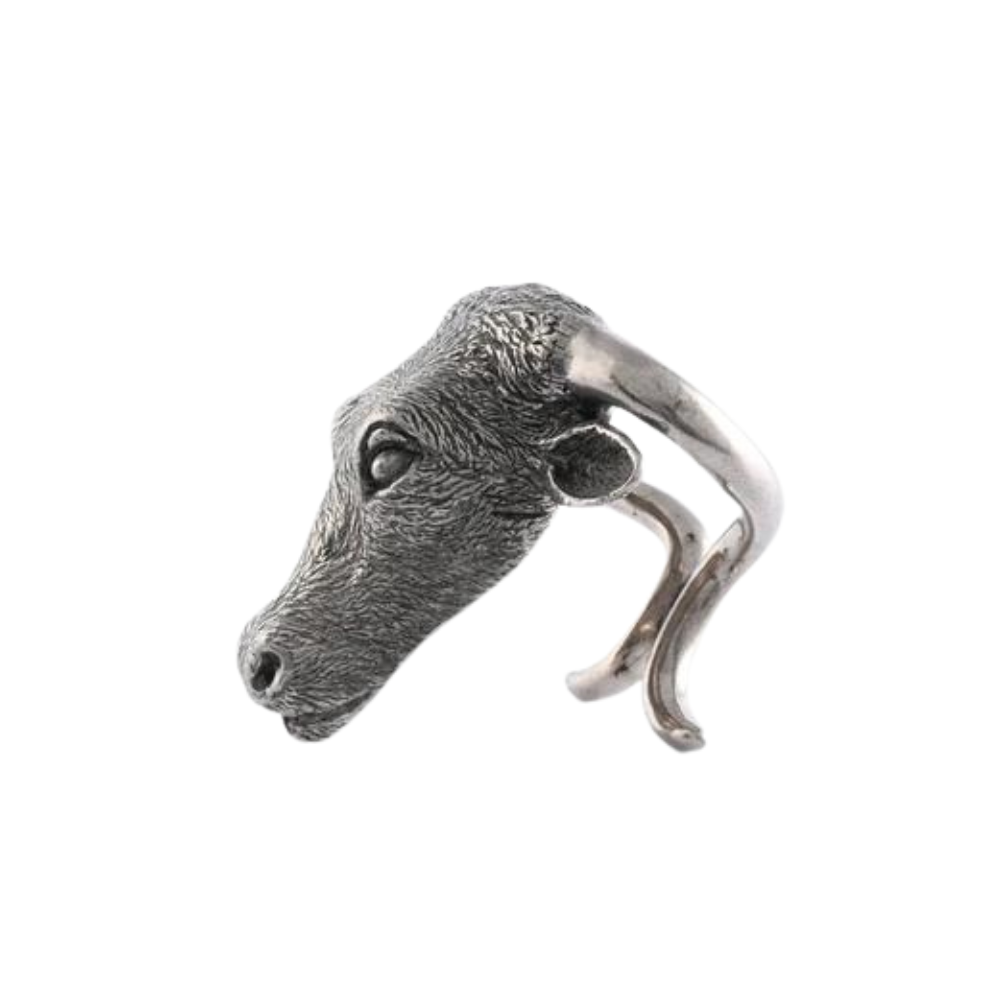 VAGABOND HOUSE STEER HEAD PEWTER NAPKIN RING