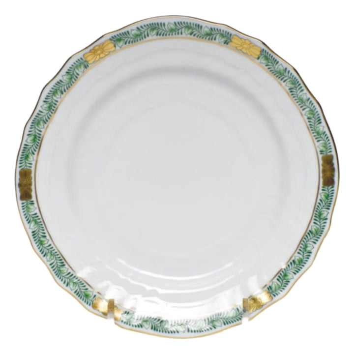 HEREND Chinese Garland Green Bread and Butter Plate