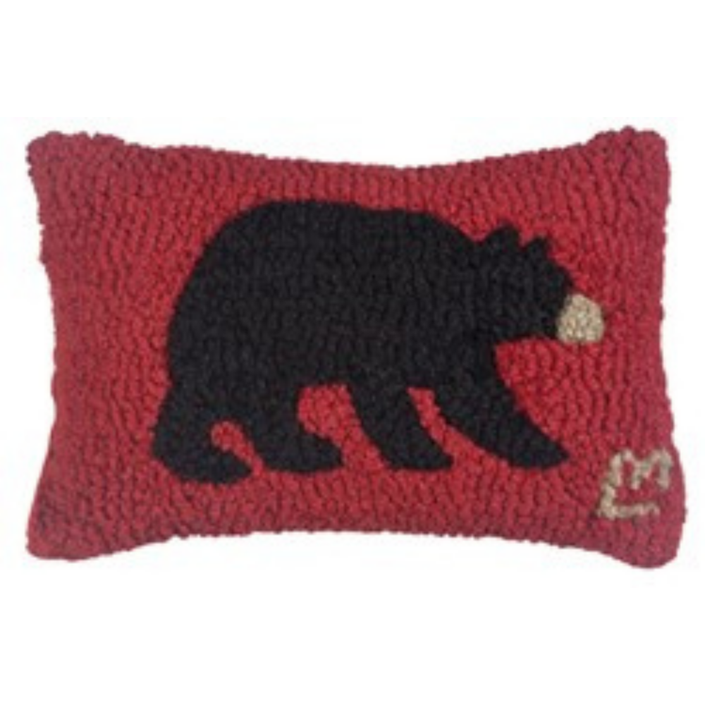 CHANDLER 4 CORNERS Black Bear Hand Hooked Pillow Default Title