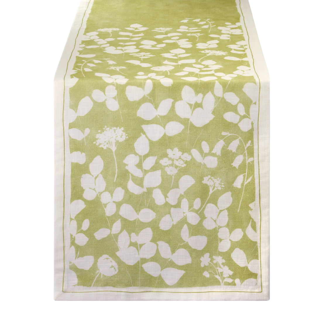 BODRUM Fleur De Lin Green Table Runner Default Title