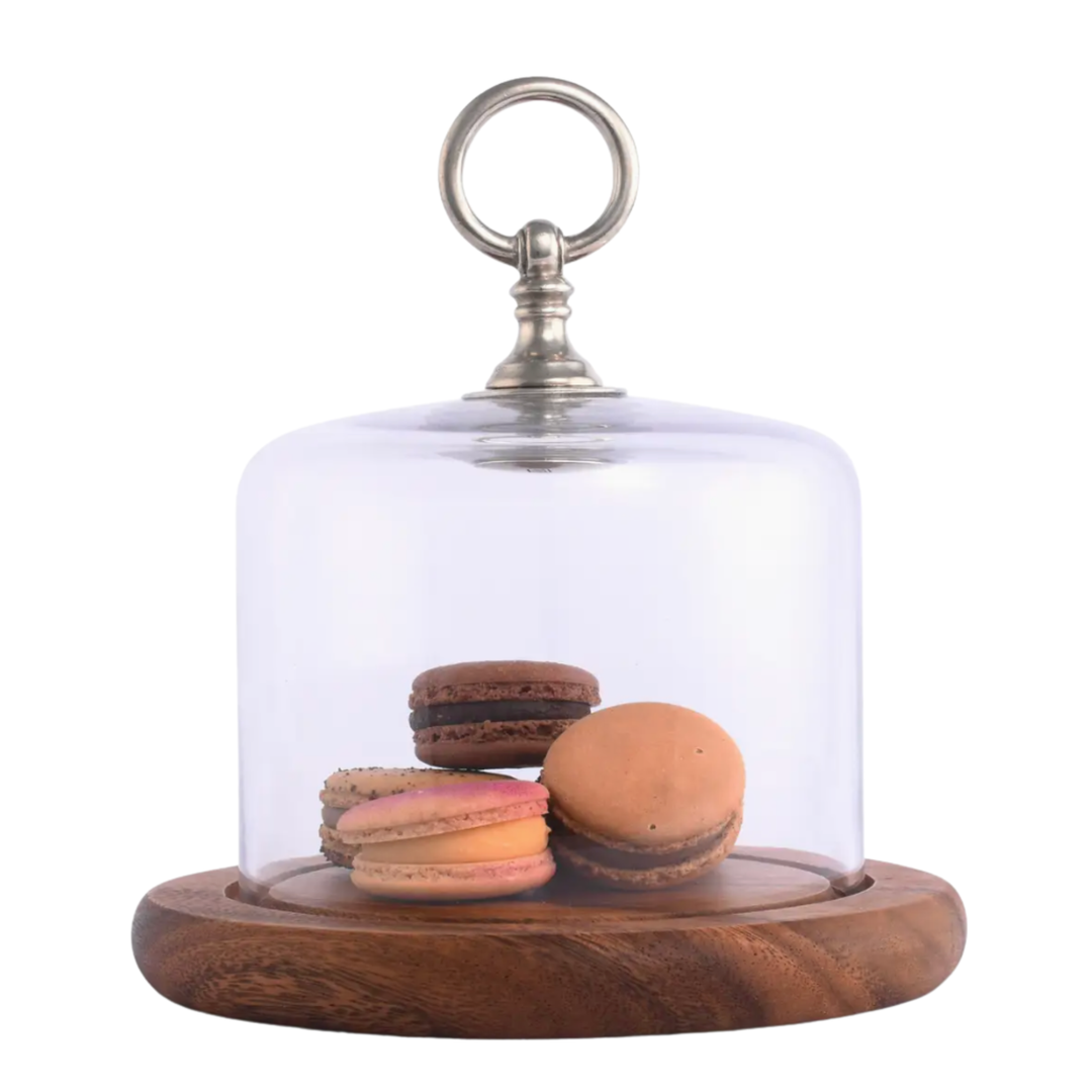 VAGABOND HOUSE Classic Wood Dome Cheese Or Dessert Stand Default Title