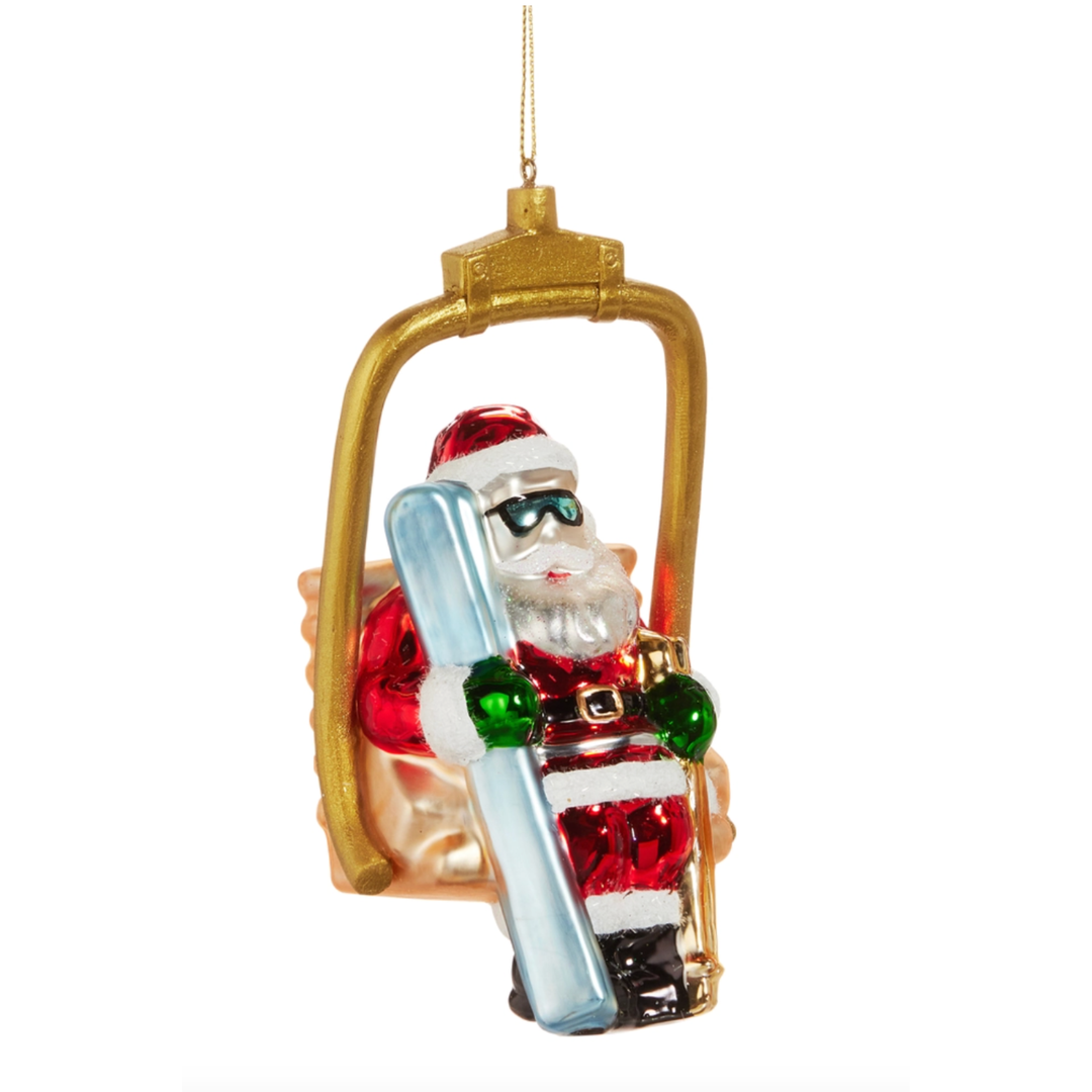 RAZ IMPORTS Santa On Ski Lift Default Title