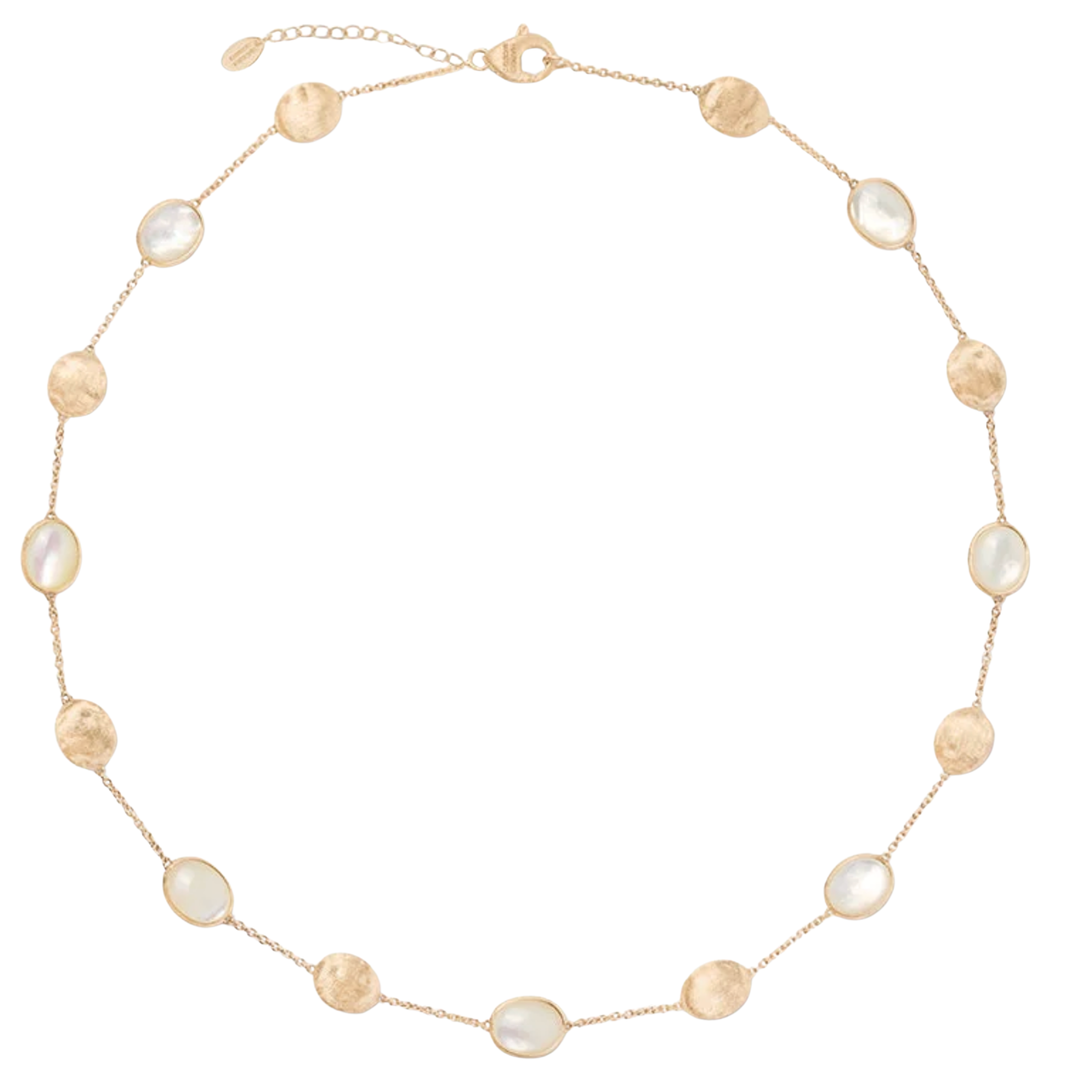 Sivigilia Yellow Gold And Mother Of Pearl Necklace