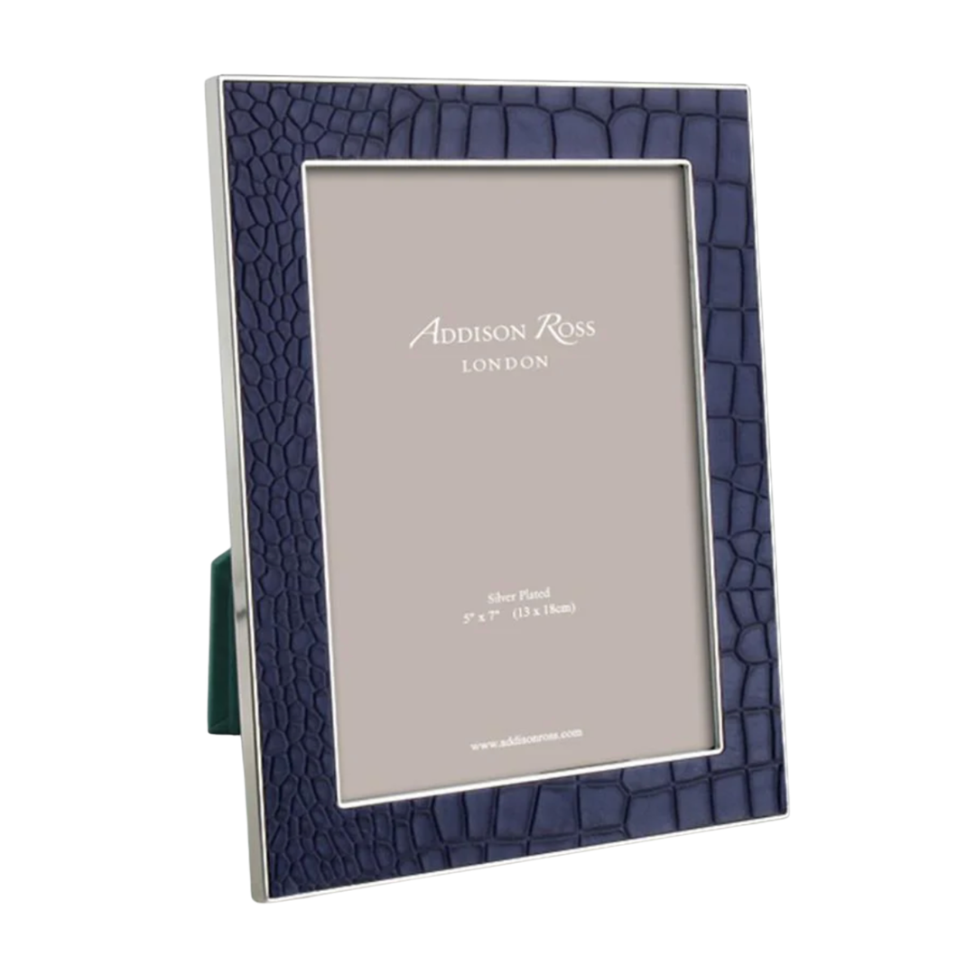 ADDISON ROSS Blue Crock And Silver Frame 5" X 7" Default Title