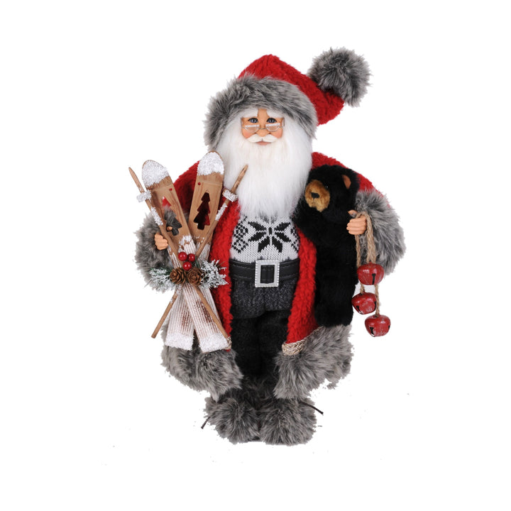 KAREN DIDION Black Bear Ski Santa Figure Default Title