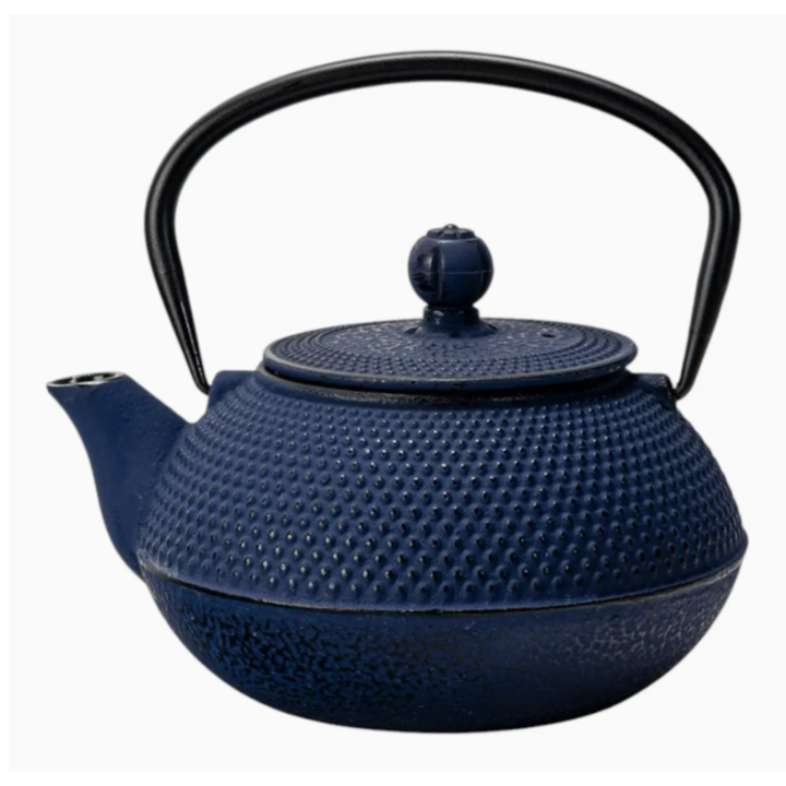 URBAN TOKYO Navy Blue Hobnail Cast Iron Teapot