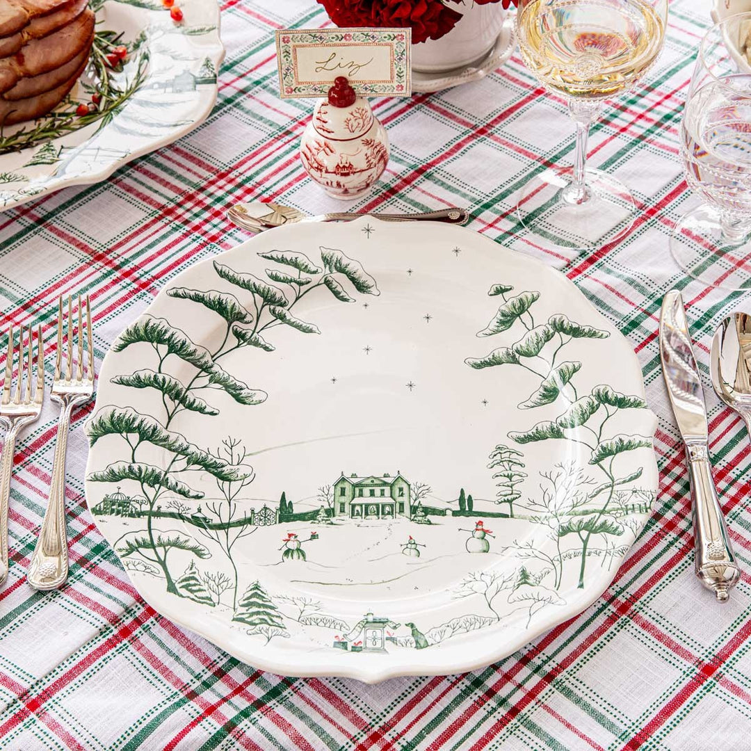 JULISKA Country Estate Winter Frolic Evergreen Charger Platter