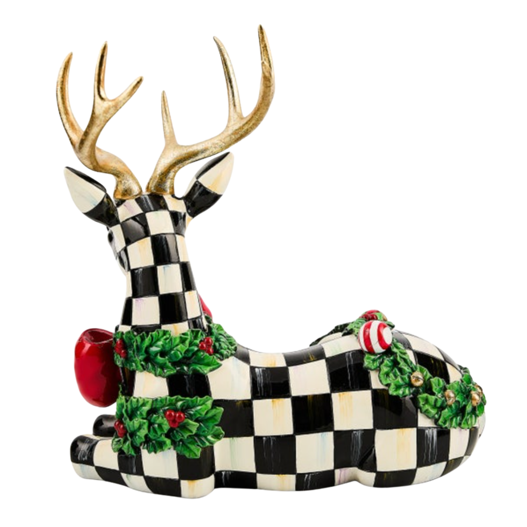 MACKENZIE CHILDS Holly Resting Deer