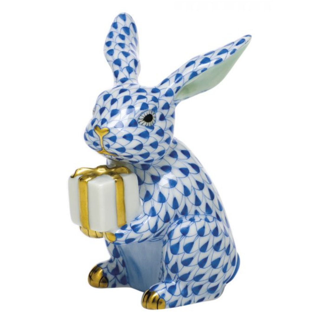 HEREND Celebration Bunny SAPPHIRE