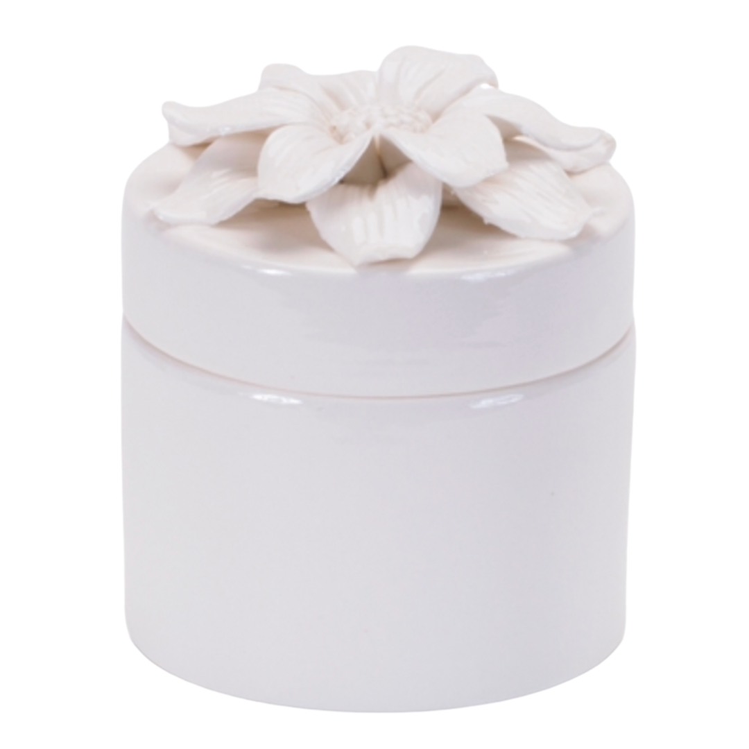 MELROSE Individually Sold Stoneware Floral Box