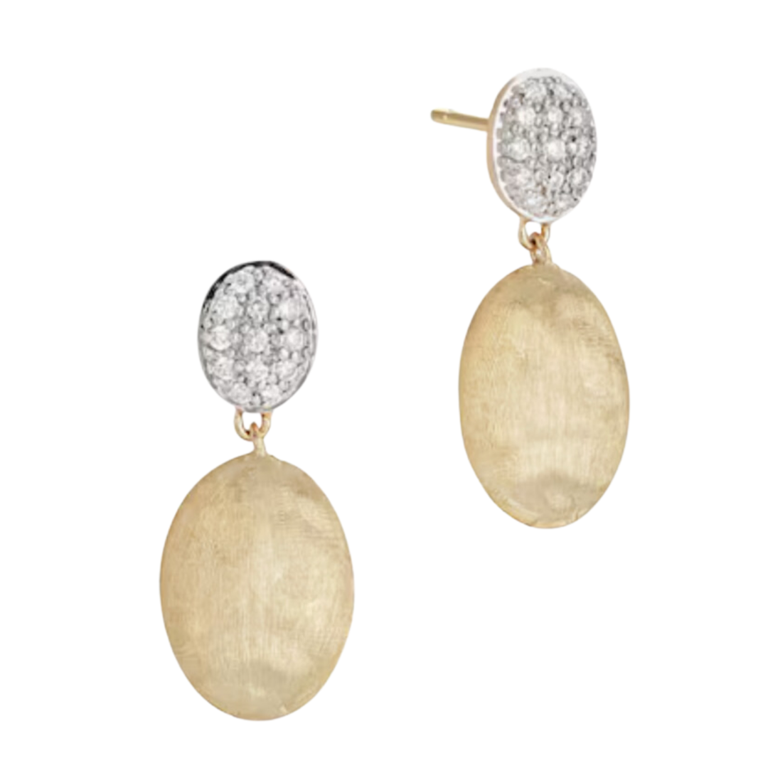MARCO BICEGO Siviglia 18K Yellow Gold Diamond Petal Drop Earrings