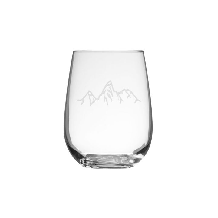 Tetons Stemless Wine Glass