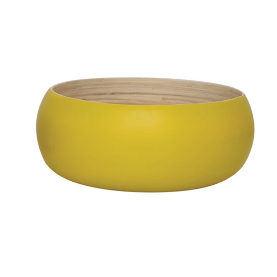 CREATIVE CO-OP Bamboo Large Serving Bowl Default Title