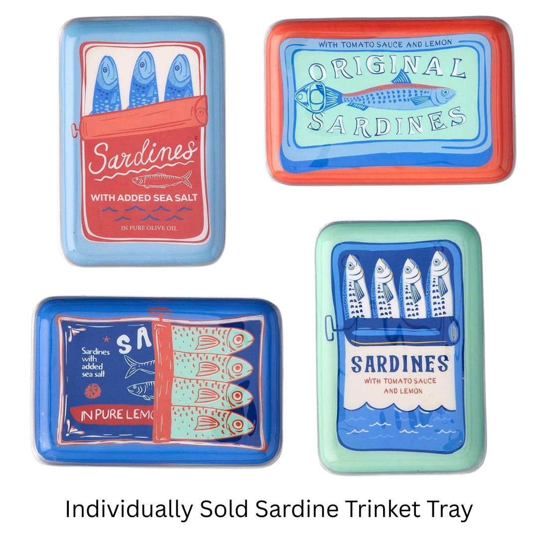 TWO'S COMPANY Sardine Metal Trinket Tray - Individually Sold Default Title
