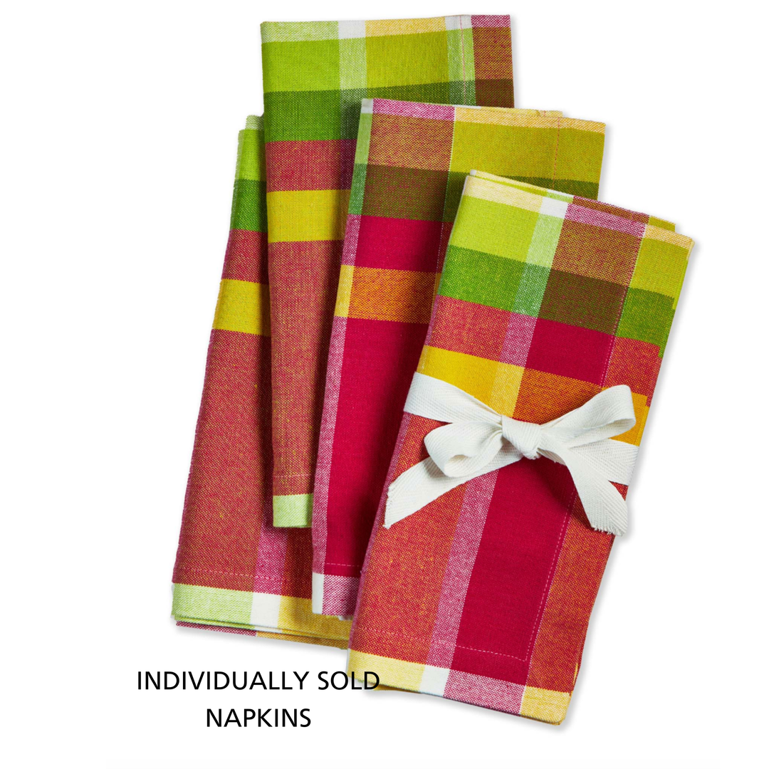 TAG Individually Sold Lemoncello Plaid Napkin Default Title
