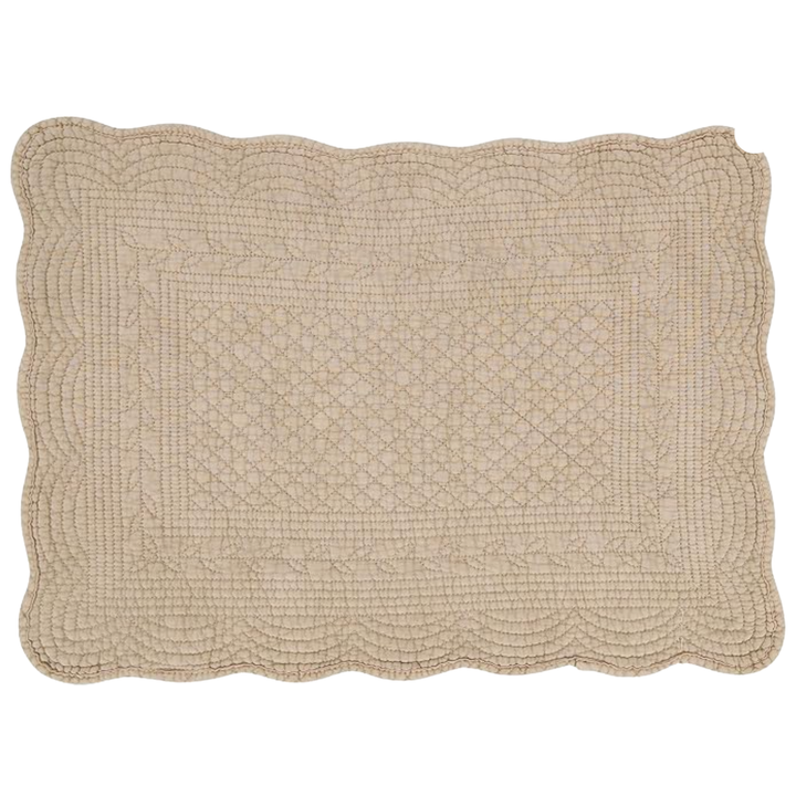 SARO Quilted Placemat Taupe
