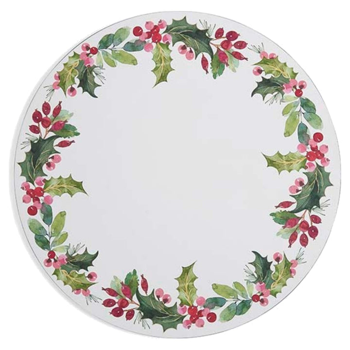 PORTMEIRION Botanic Garden Christmas Holly Round Placemat