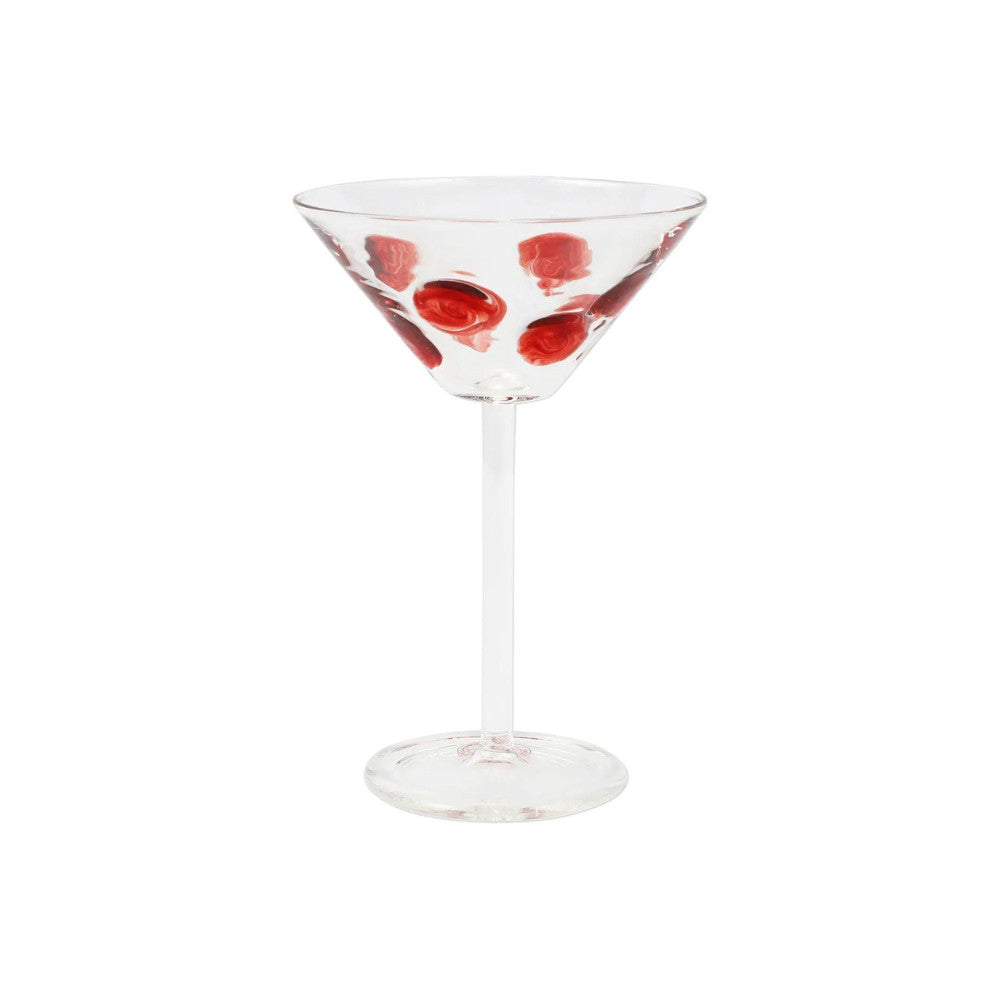 VIETRI DROP MARTINI GLASS - RED Default Title