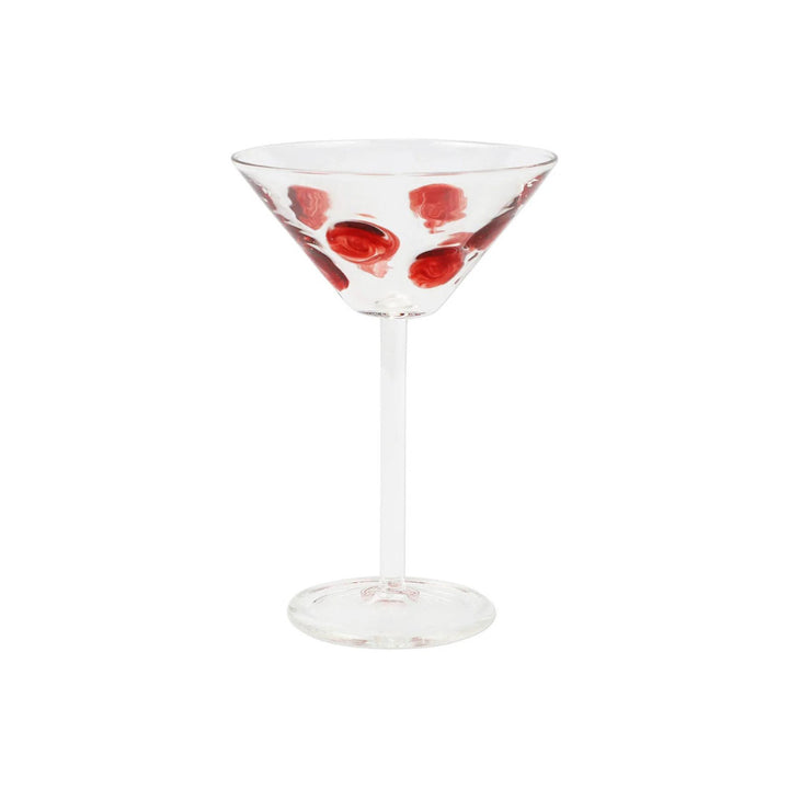 VIETRI DROP MARTINI GLASS - RED Default Title