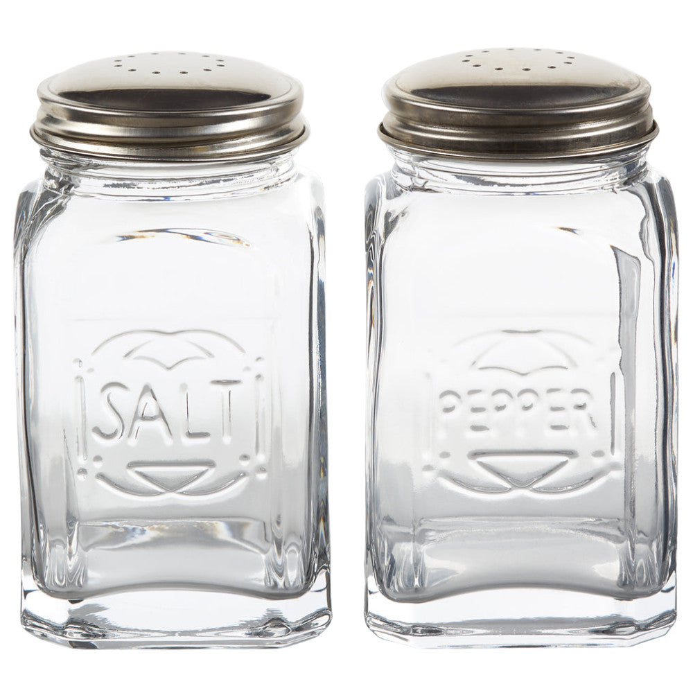 RSVP GLASS CLEAR SALT AND PEPPER