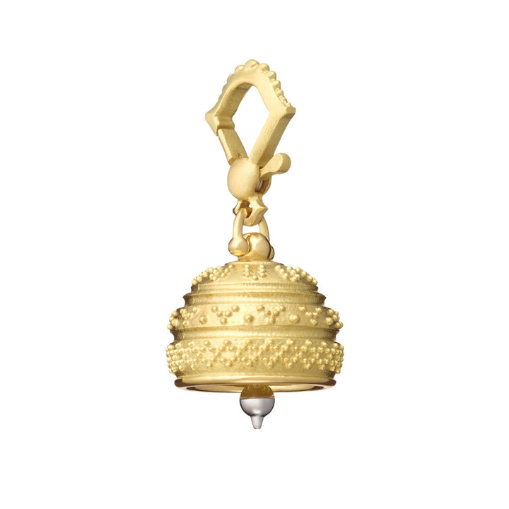 PAUL MORELLI 18K YELLOW GOLD AND 18K WHITE GOLD GRANULATED MEDITATION BELL Default Title