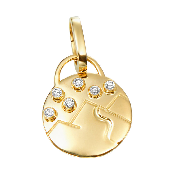 GUMUCHIAN 18K YELLOW GOLD LUCKY LIFE MOUNTAINS W/ DIAMONDS Default Title