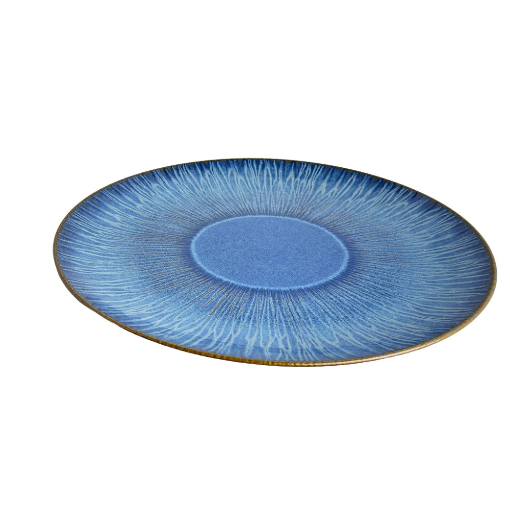 CARMEL CERAMICA STILLWATER AZUL ROUND SERVING PLATTER Default Title