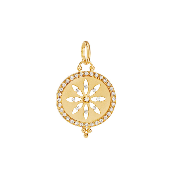 TEMPLE ST CLAIR 18K YELLOW GOLD CUTOUT SORCERER PENDANT WITH DIAMONDS Default Title