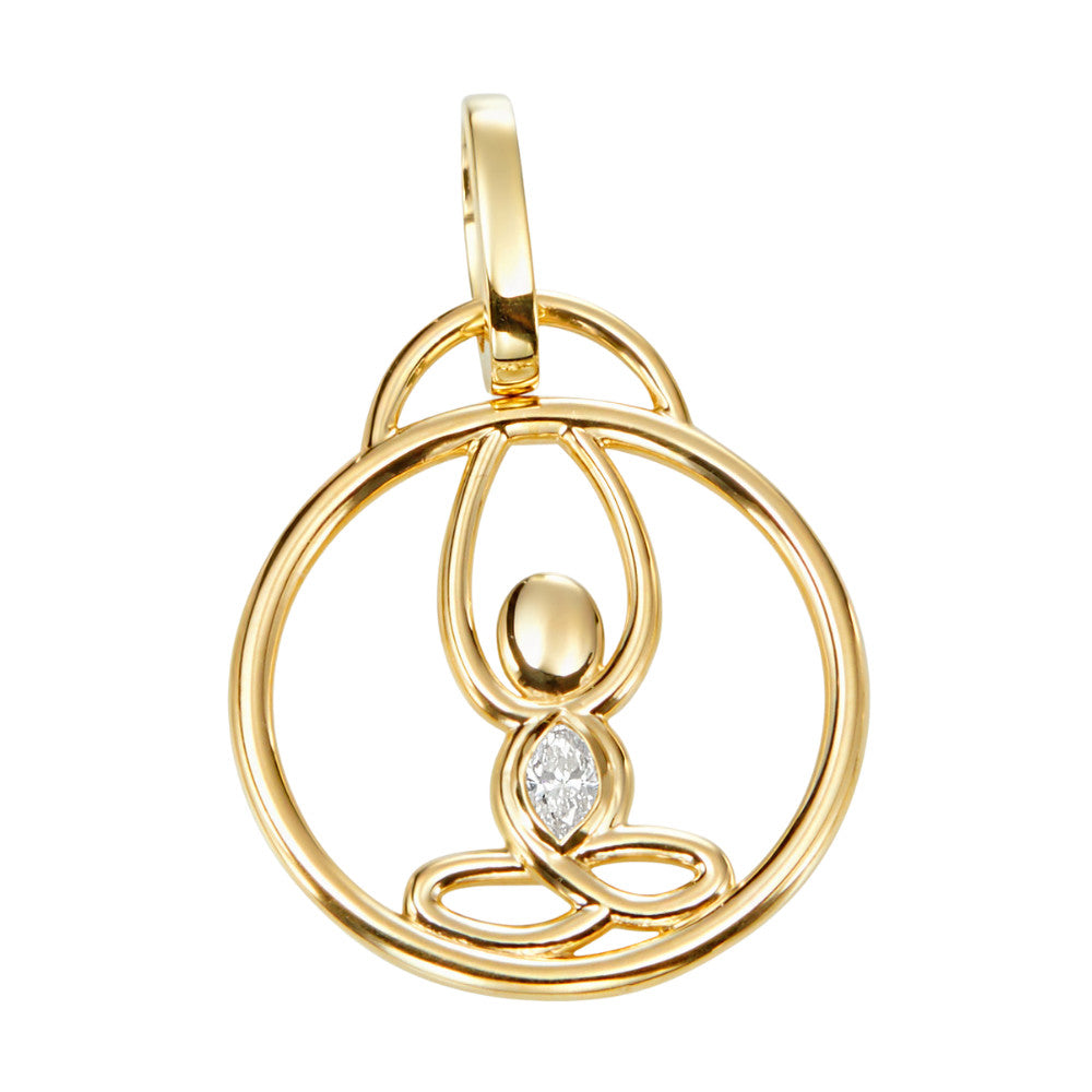GUMUCHIAN 18K YELLOW GOLD LUCKY LIFE YOGA CHARM Default Title