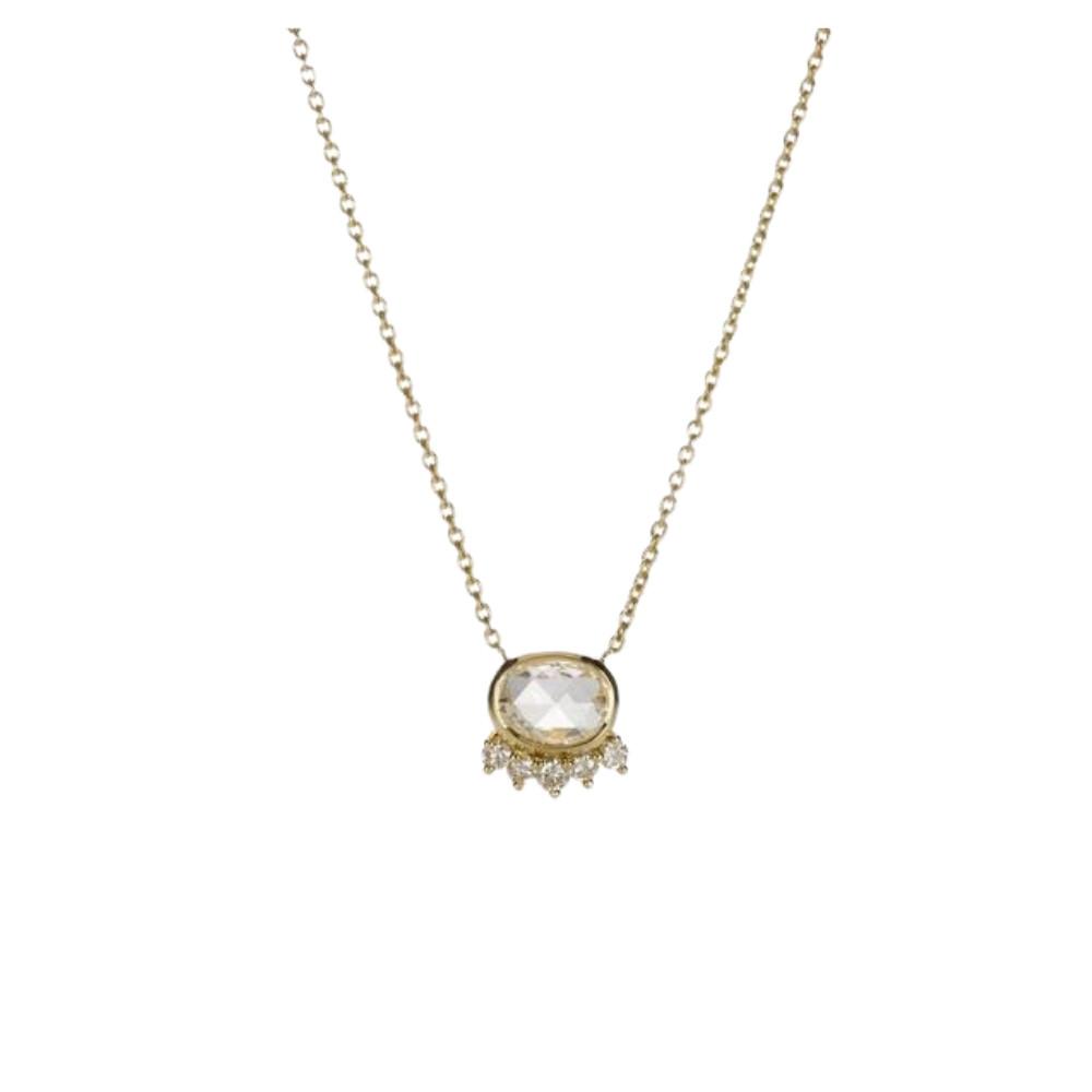 SETHI COUTURE 18K Yellow Gold With Bethany Oval Rose Cut Diamond Default Title