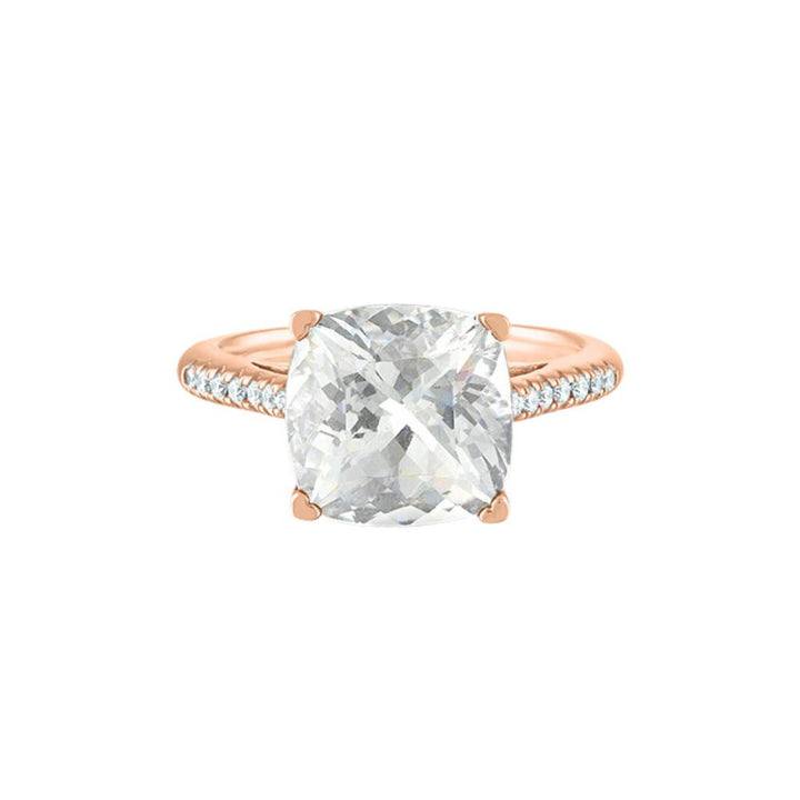 LISA NIK 18K Rose Gold Quartz Ring With Diamonds Default Title