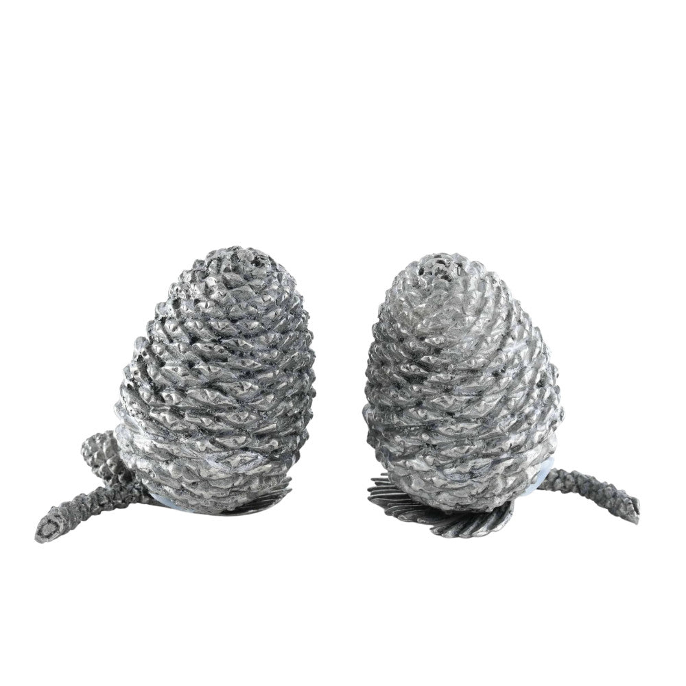 VAGABOND HOUSE PEWTER PINE CONES SALT AND PEPPER SET Default Title