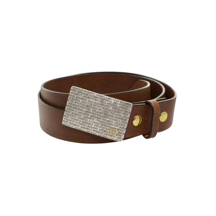 HEATHER B. MOORE LEATHER BROWN BELT 34" Default Title