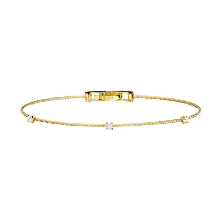 PAUL MORELLI 18K YELLOW GOLD SINGLE UNITY WIRE BRACELET WITH DIAMONDS Default Title