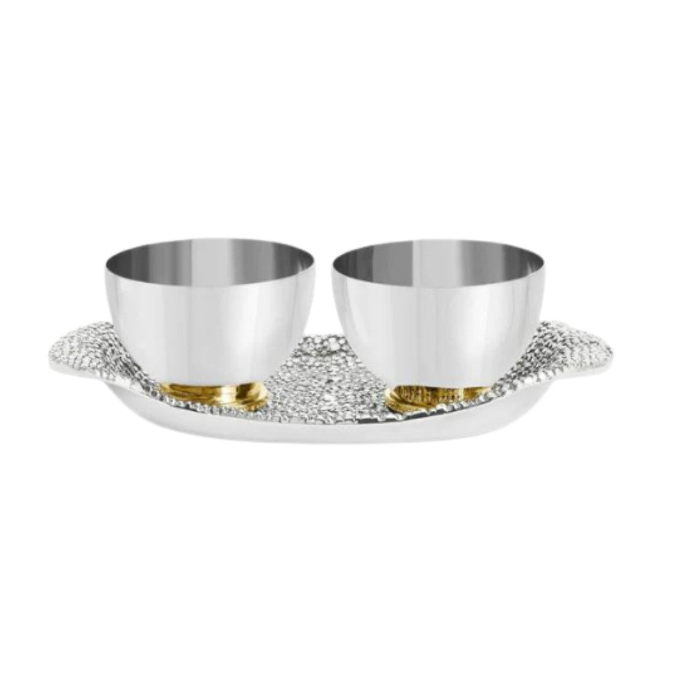 MICHAEL ARAM SHAGREEN DOUBLE DISH WITH TRAY Default Title