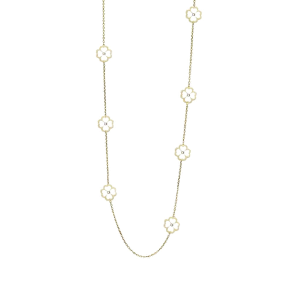 GUMUCHIAN 18K YELLOW GOLD KELLY NECKLACE WITH DIAMONDS 34'' Default Title